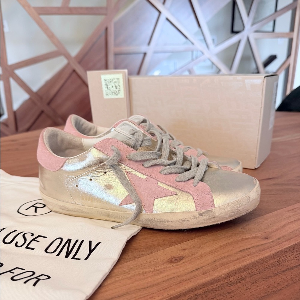 Golden Goose SUPER-STAR CLASSIC PLATINUM/PALE PINK - size 39
